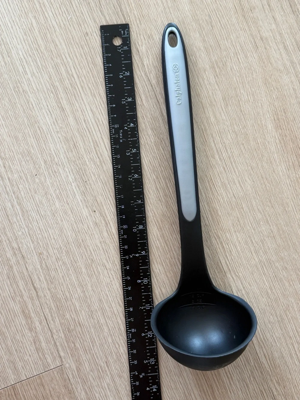 Calphalon Ladle Nylon/Silicone Black/Gray 13” Kitchen Utensil Tool